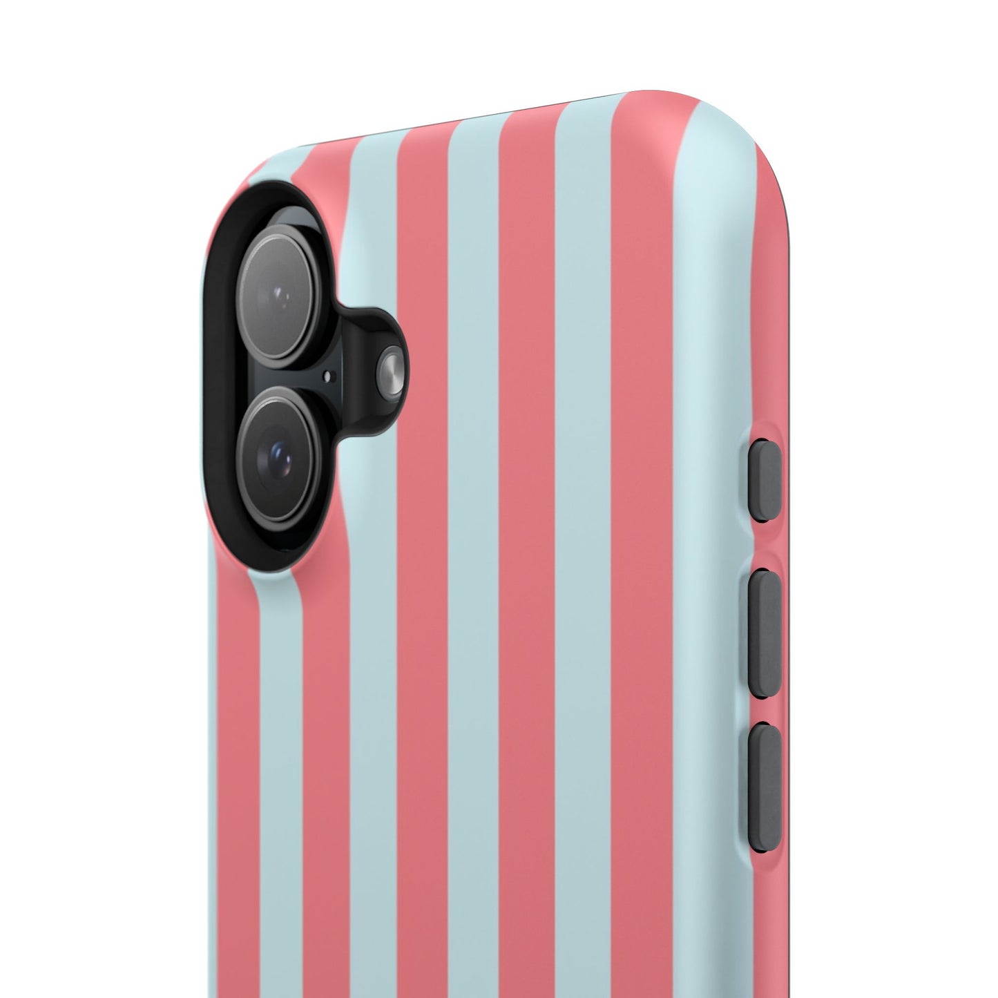 Coral & Teal Stripes Phone Case