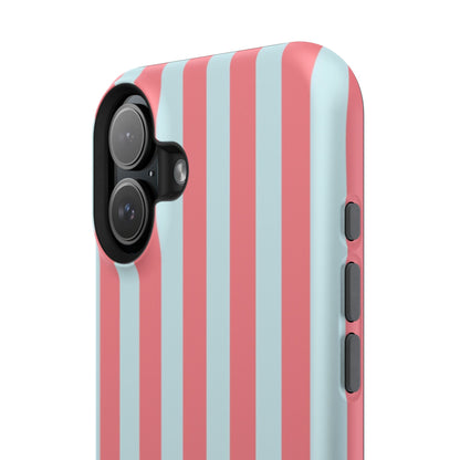 Coral & Teal Stripes Phone Case