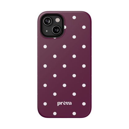 Maroon Polka Dot Phone Case