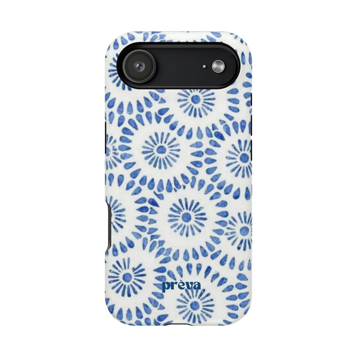 Blue Floral Spiral Phone Case