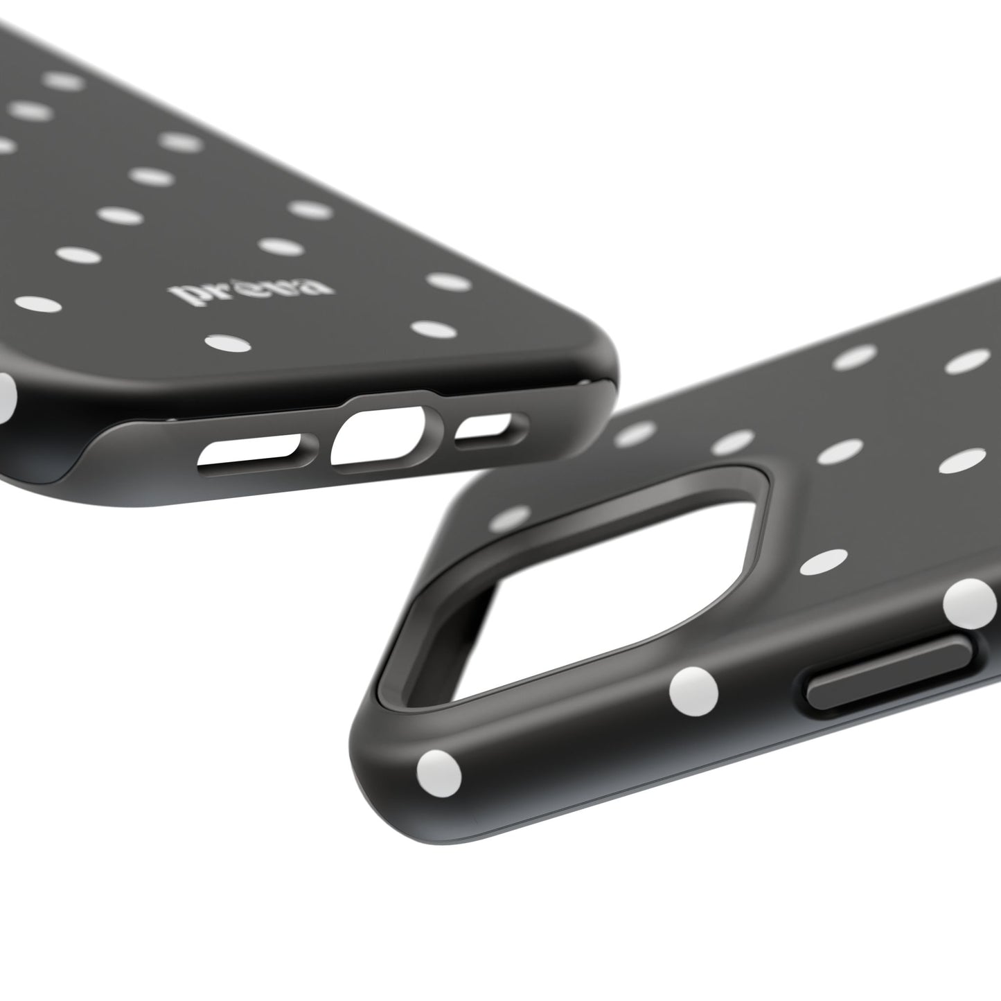 Black with White Polka Dots Phone Case