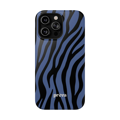 Blue & Black Zebra Stripe Phone Case