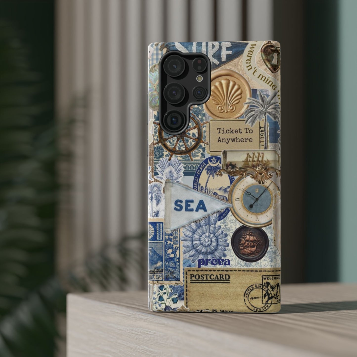 Neutral Travel Collage Phone Case
