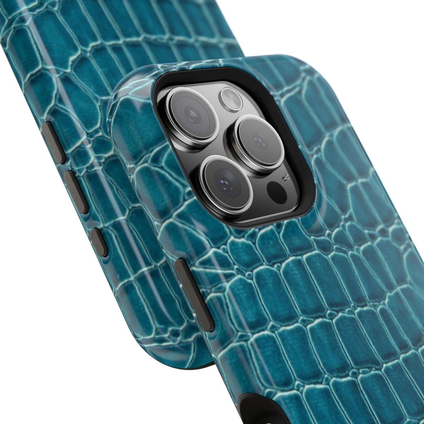 Teal Croc Phone Case