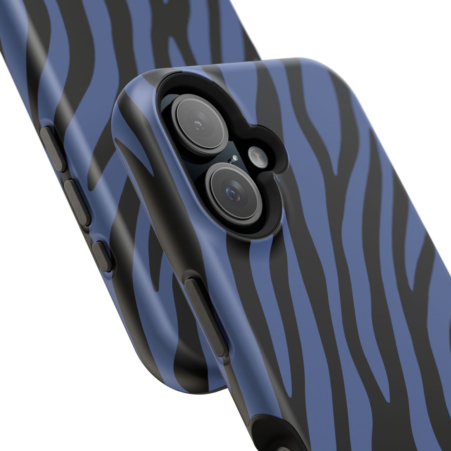 Blue & Black Zebra Stripe Phone Case