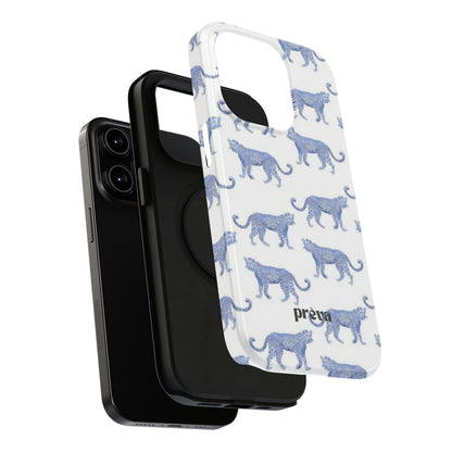 Blue Leopard Pattern Phone Case