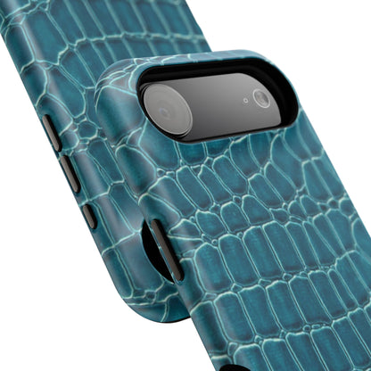 Teal Croc Phone Case