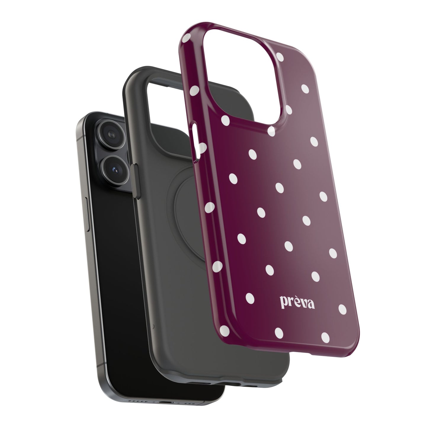 Maroon Polka Dot Phone Case