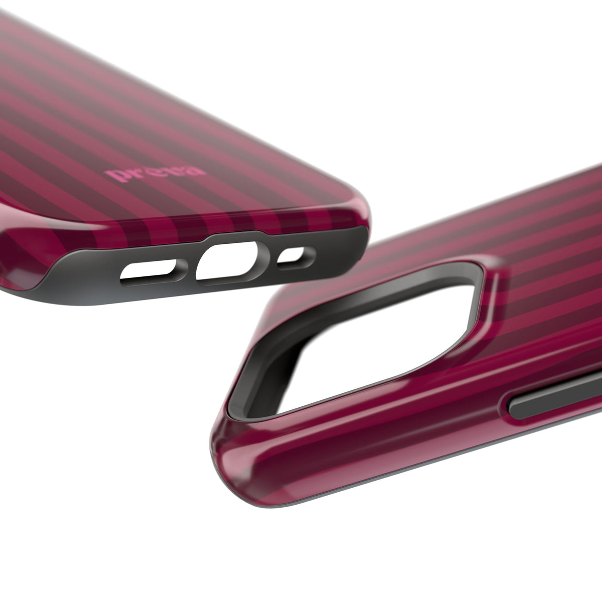 Burgandy Stripes x Ava Dudderar Phone Case