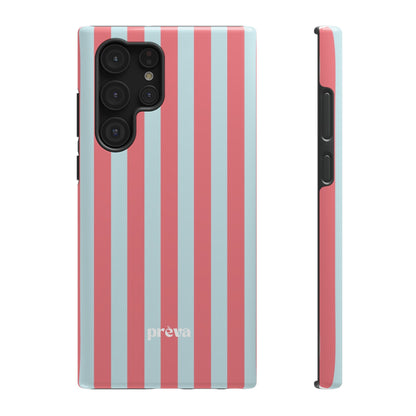 Coral & Teal Stripes Phone Case