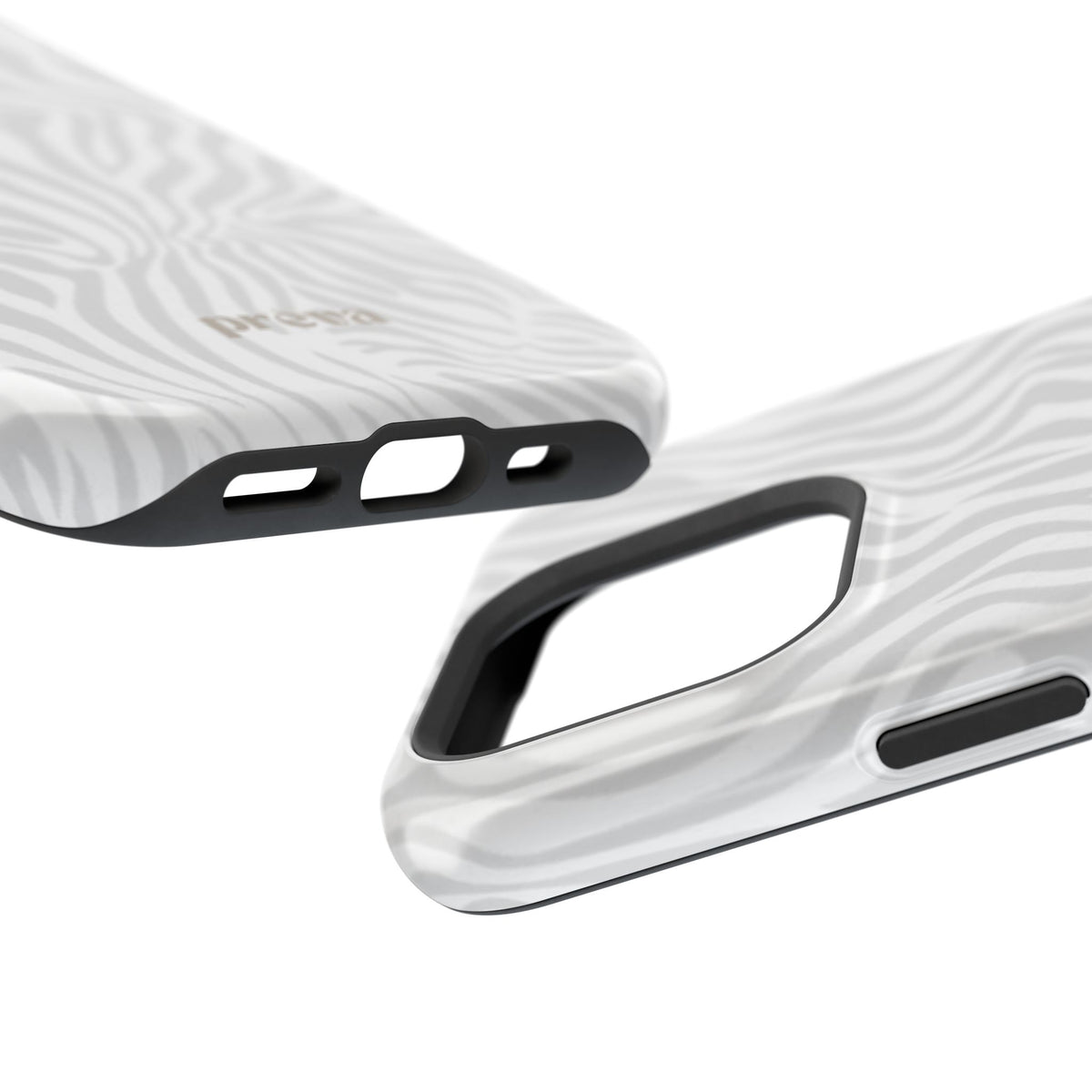Zebra White Wave Phone Case