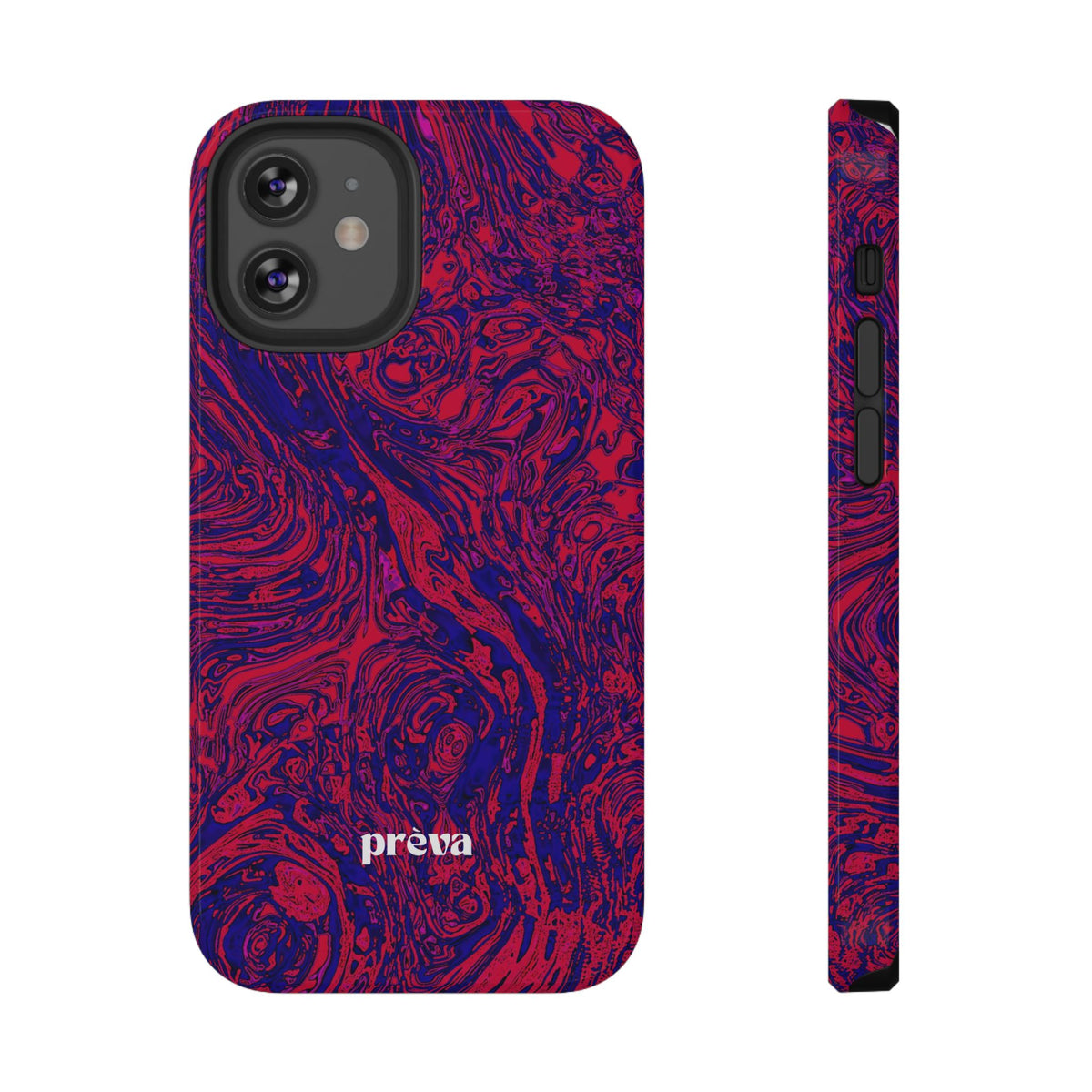 Marbled Red & Purple Impact Phone Case