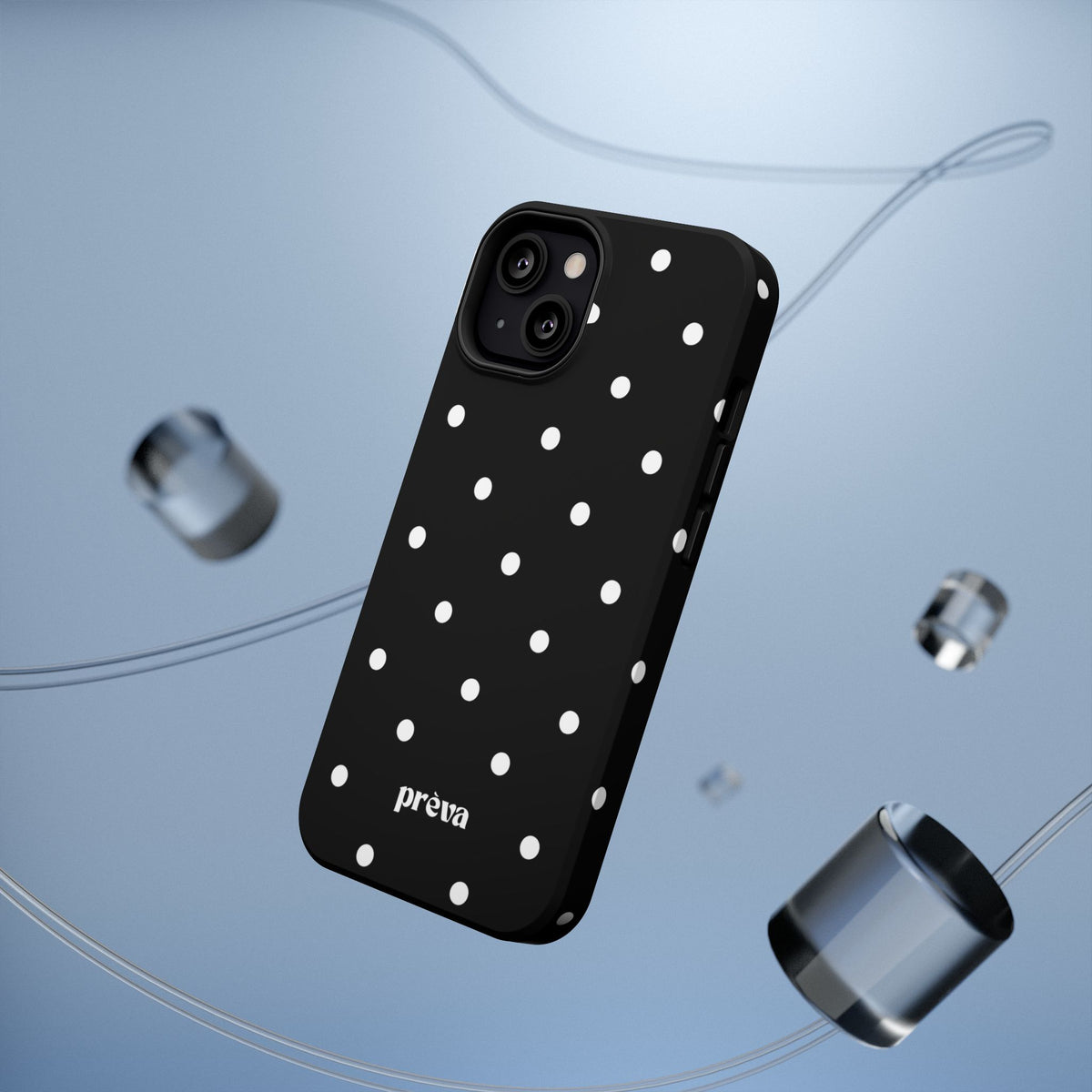 Black with White Polka Dots Phone Case