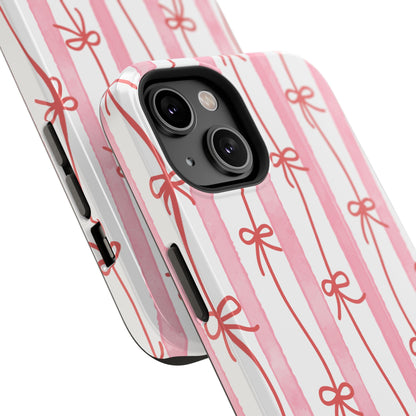 Pink Bow Chain Phone Case