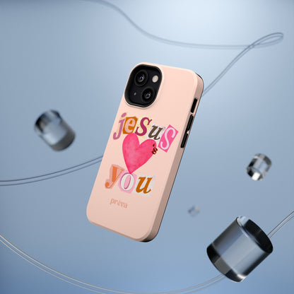 Pink Jesus Loves You Phone Case