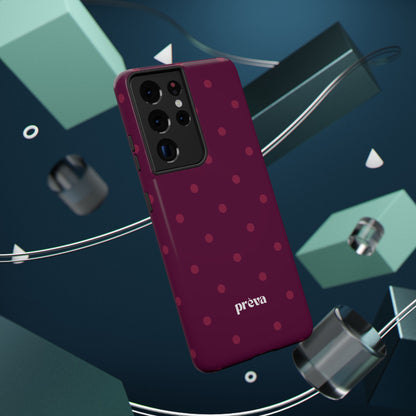 Maroon Polka Dots Phone Case