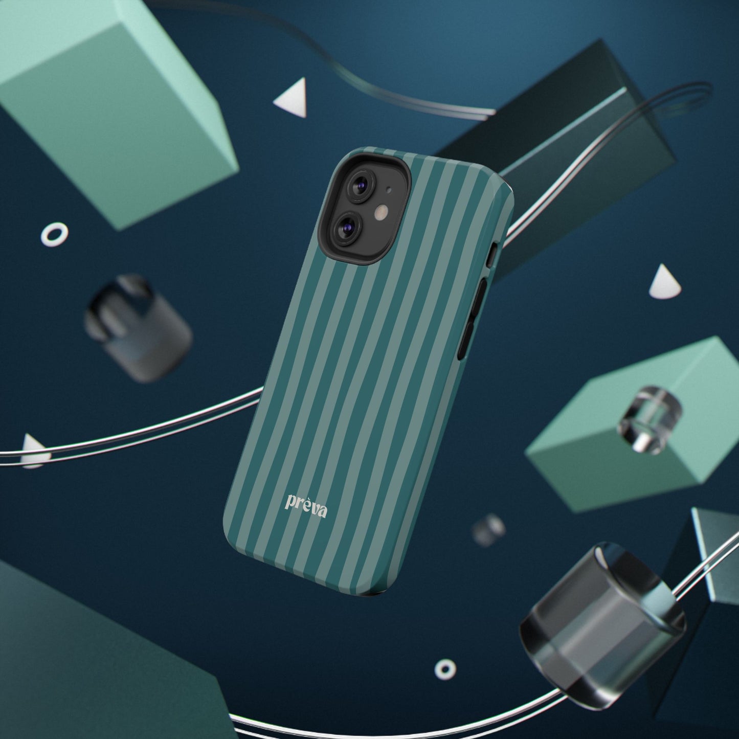Striped Teal Phone Case