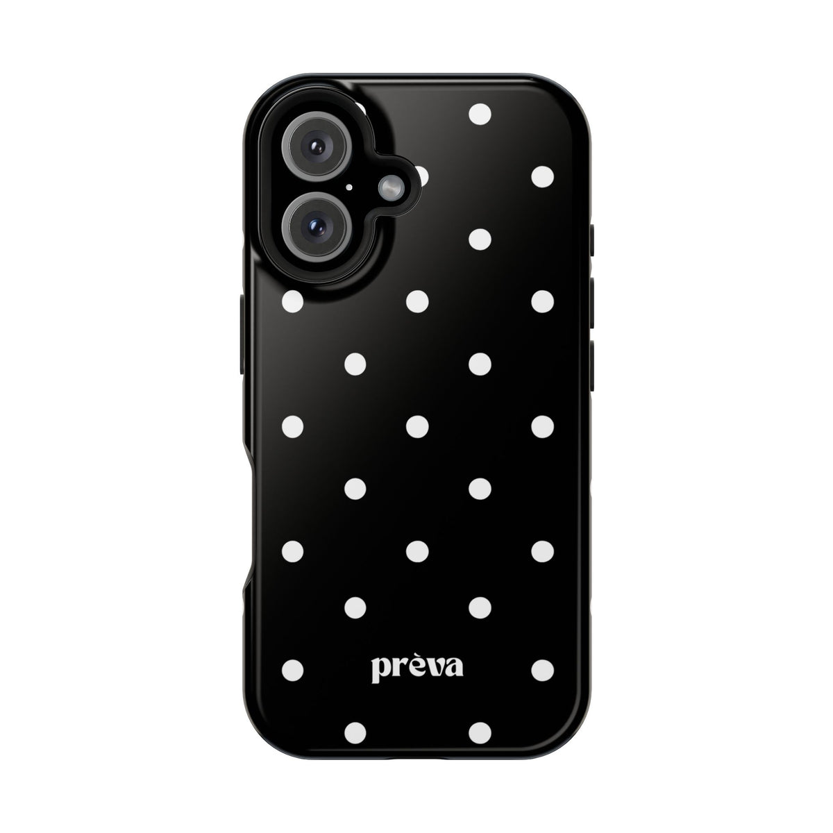 Black with White Polka Dots Phone Case