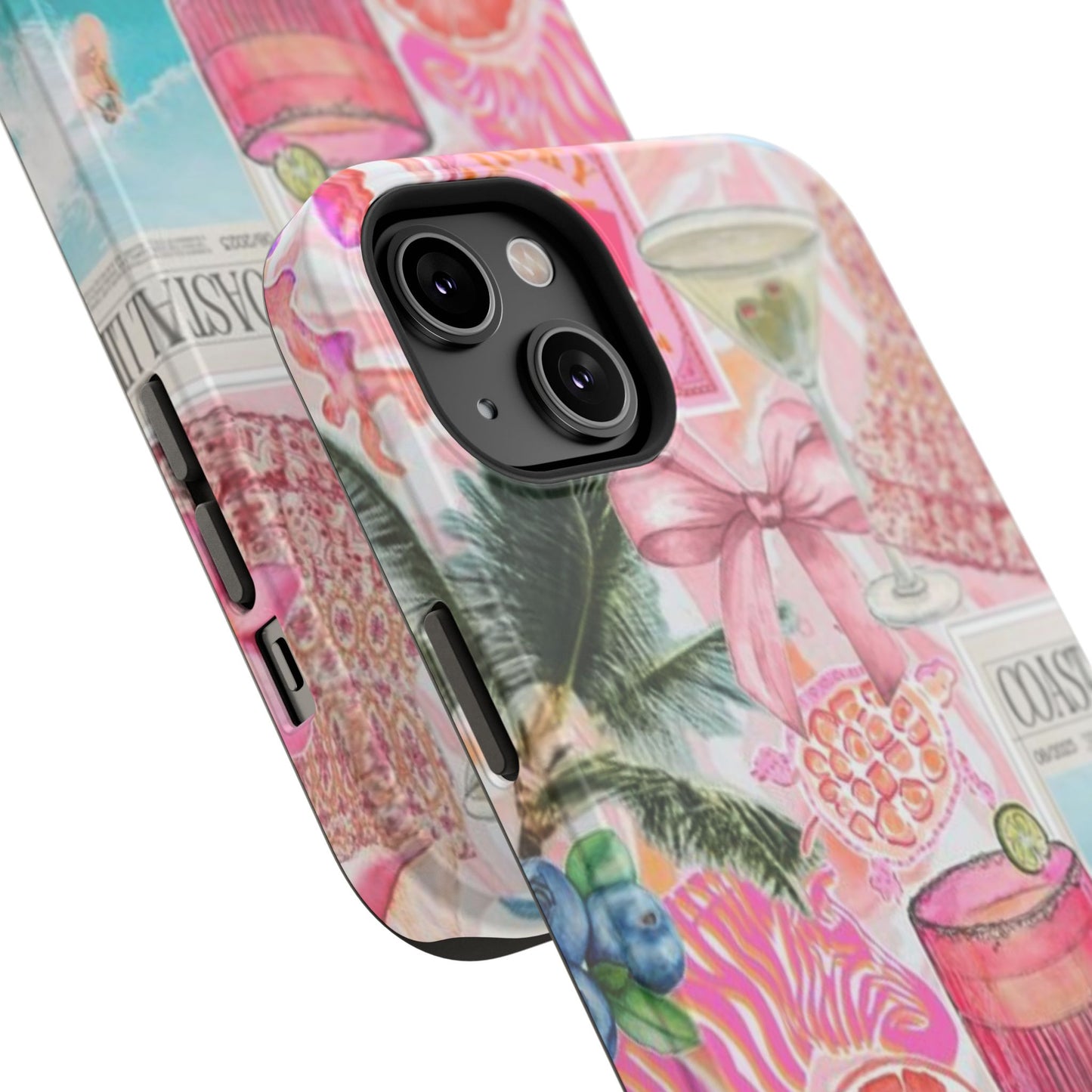Pink Cocktail Collage Phone Case