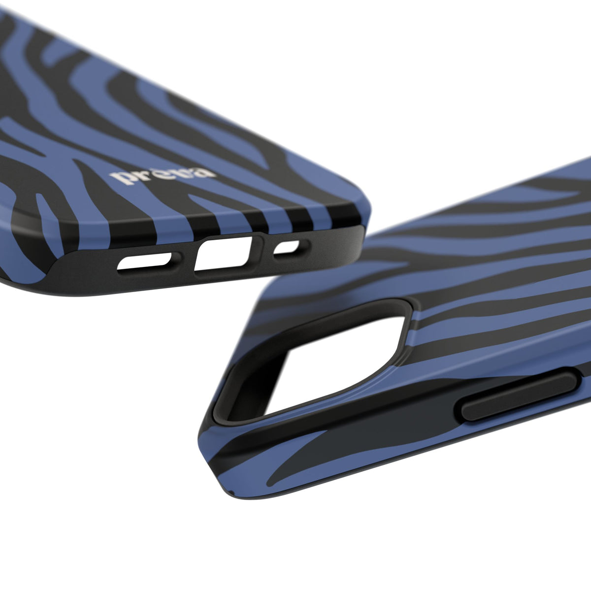 Blue & Black Zebra Stripe Phone Case