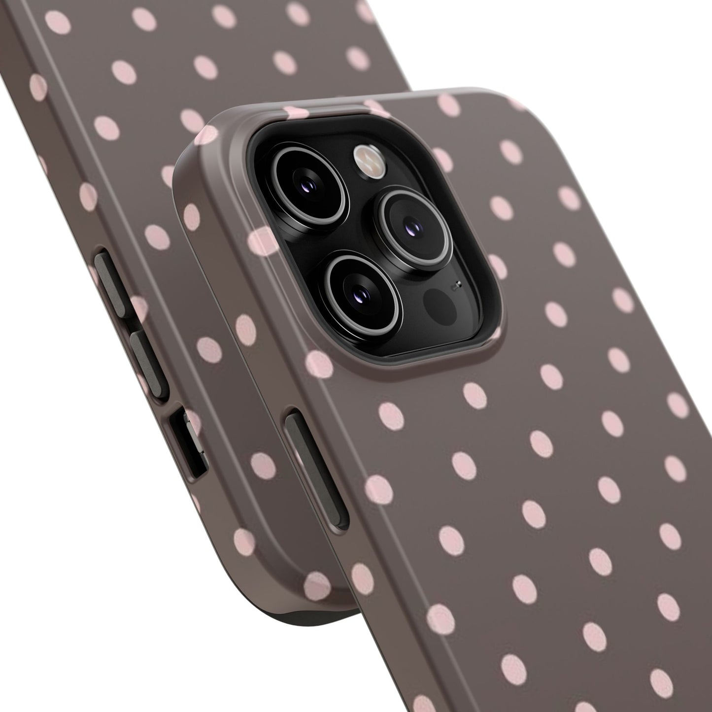 Brown and Pink Polka Dot Phone Case