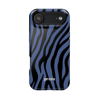 Blue & Black Zebra Stripe Phone Case