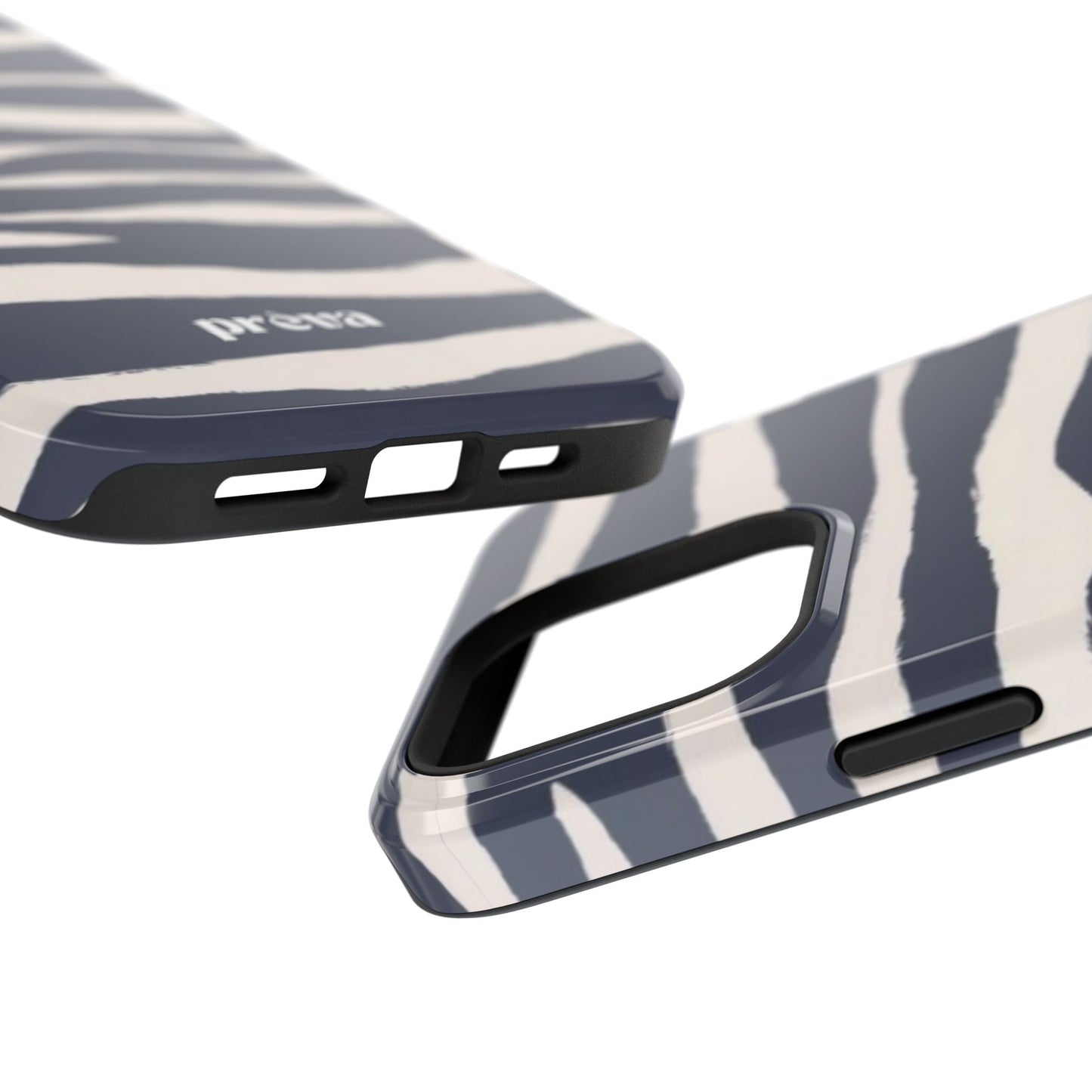 Navy & Cream Zebra Phone Case