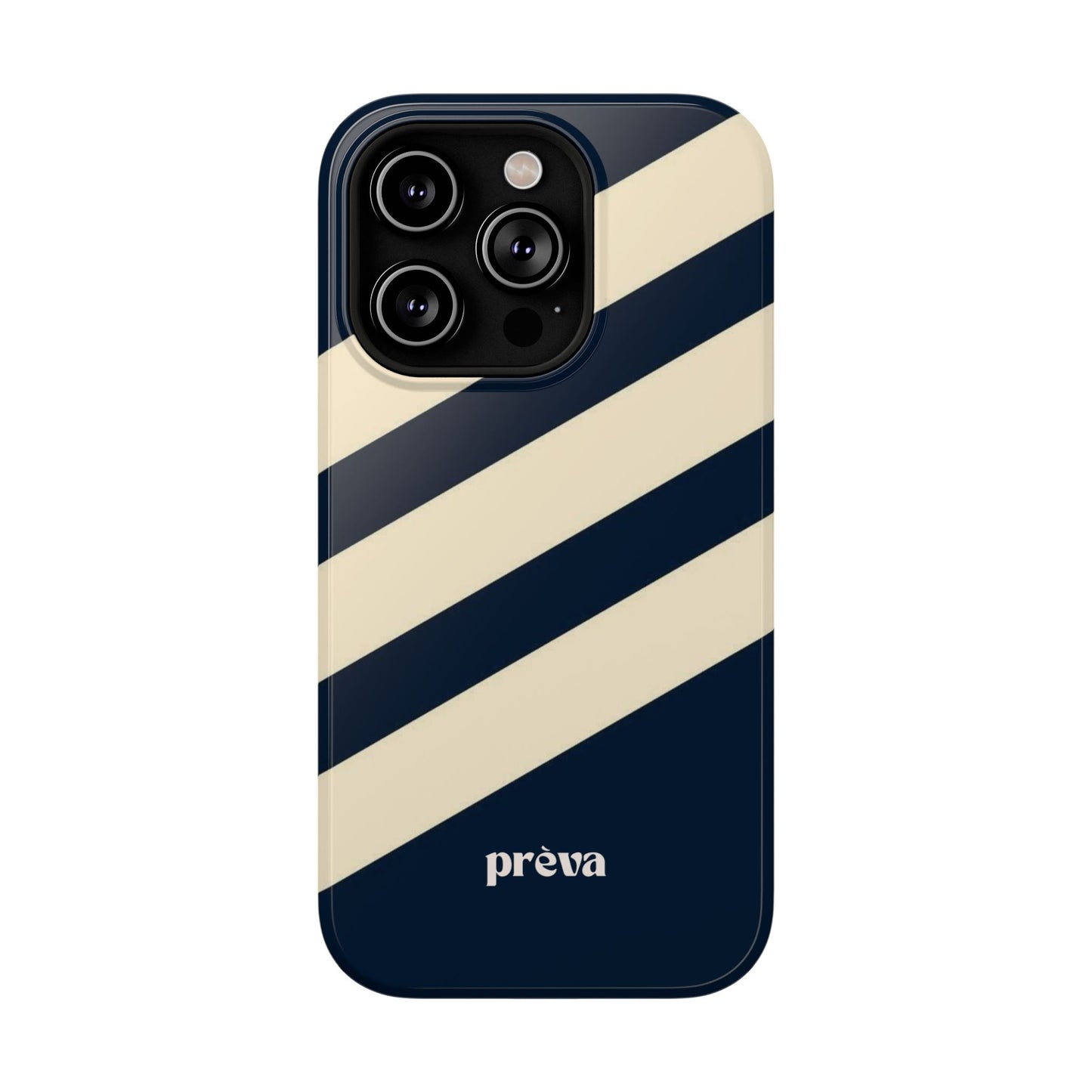 Striped Navy & Cream Phone Case