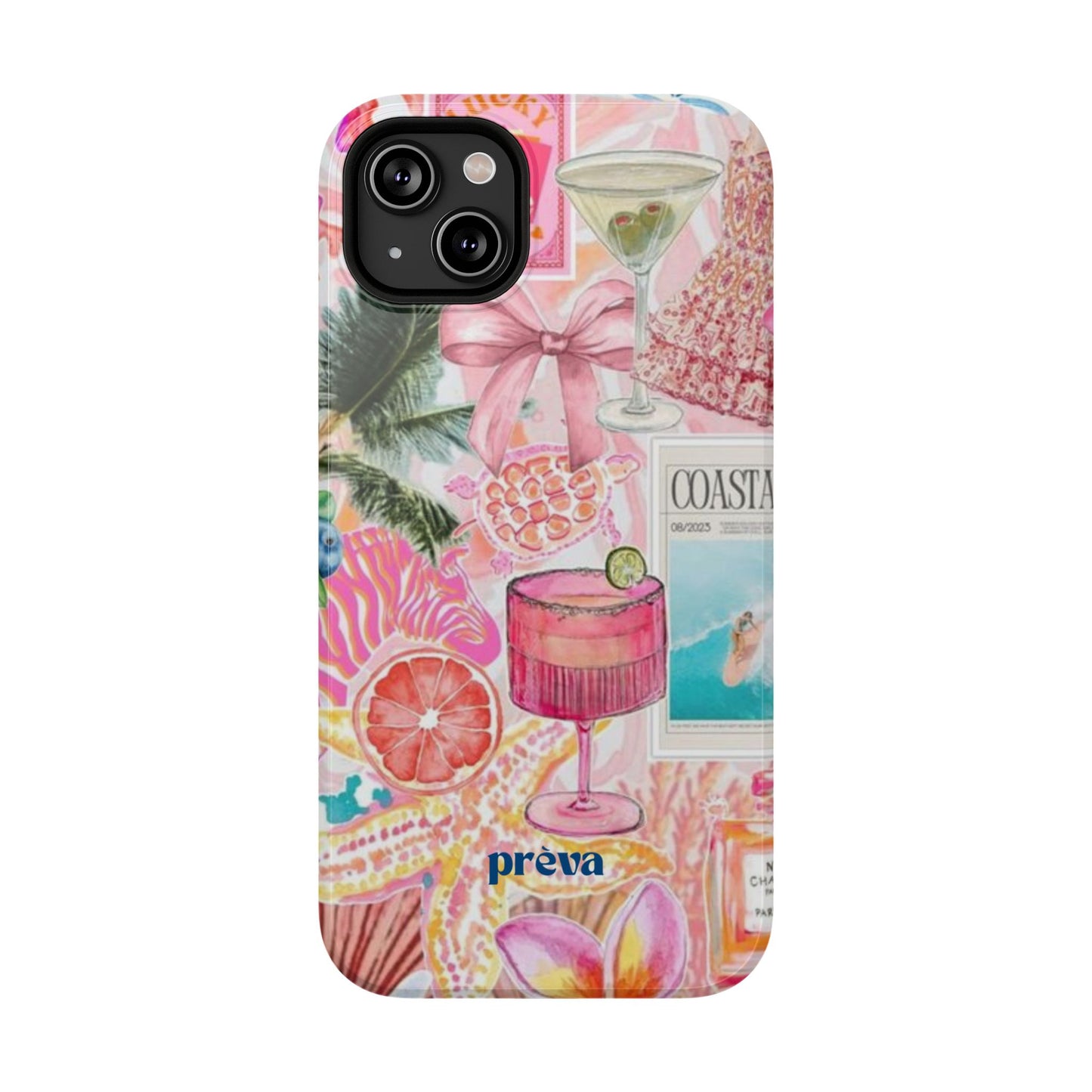 Pink Cocktail Collage Phone Case