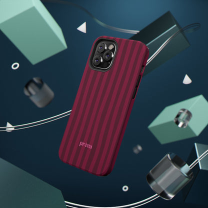 Burgandy Stripes x Ava Dudderar Phone Case