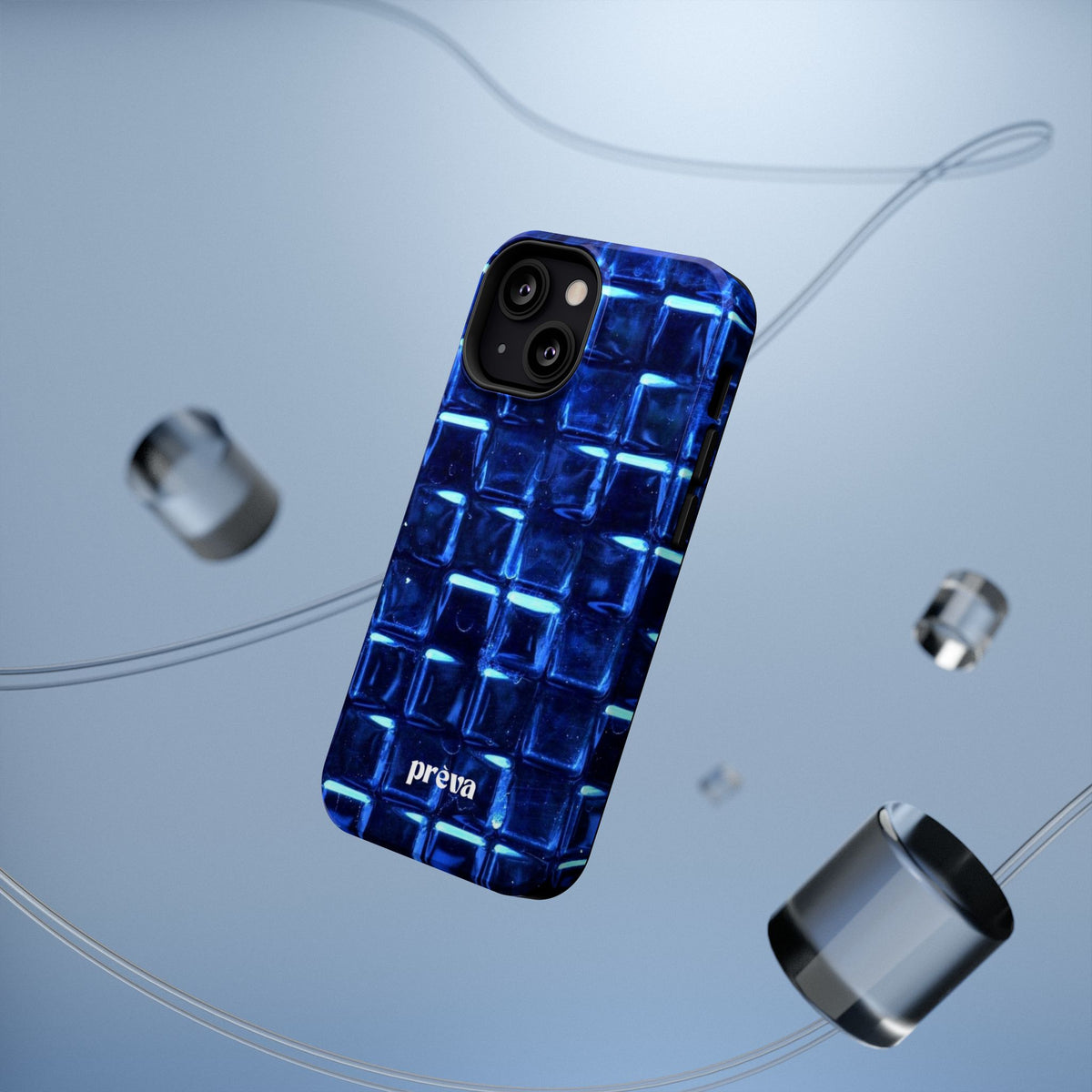 Blue Glass Tile Impact-Resistant Phone Case