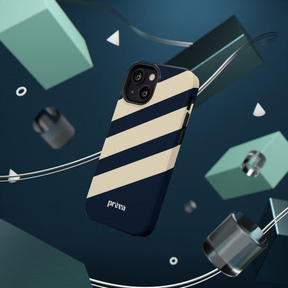 Striped Navy & Cream Phone Case