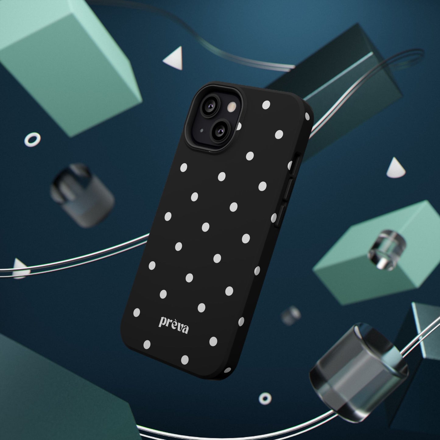Black with White Polka Dots Phone Case