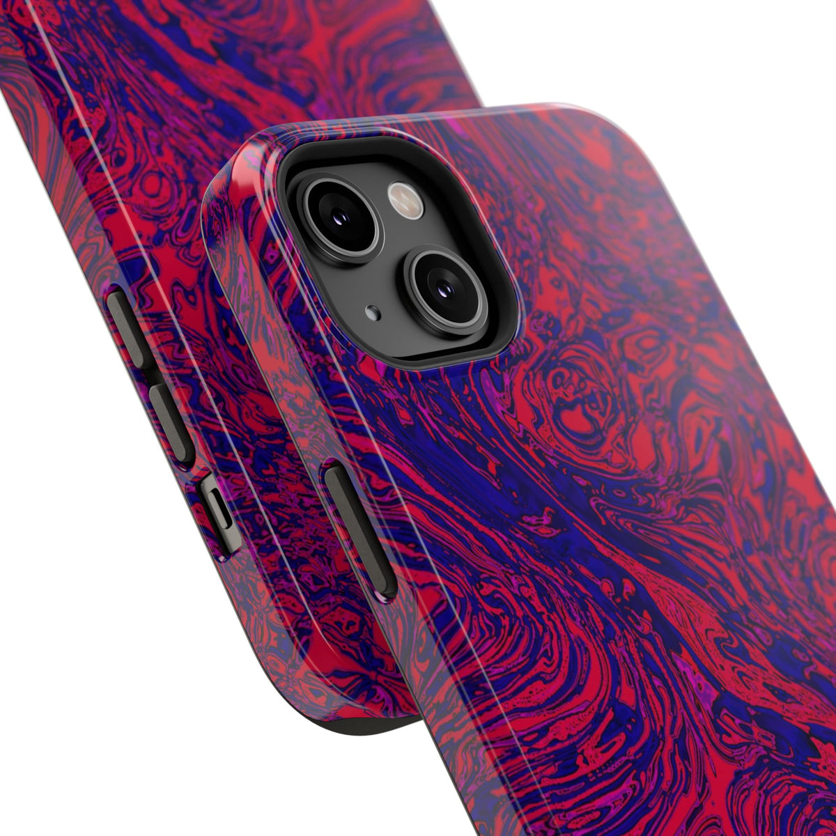 Marbled Red & Purple Impact Phone Case