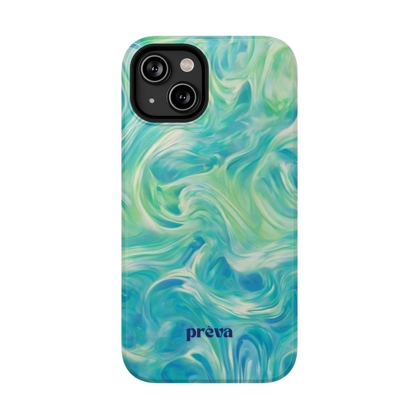 Teal & Green Swirl Phone Case