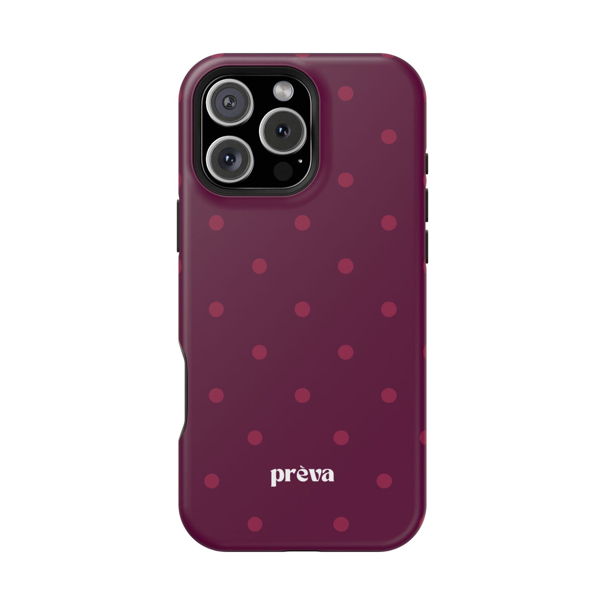 Maroon Polka Dots Phone Case