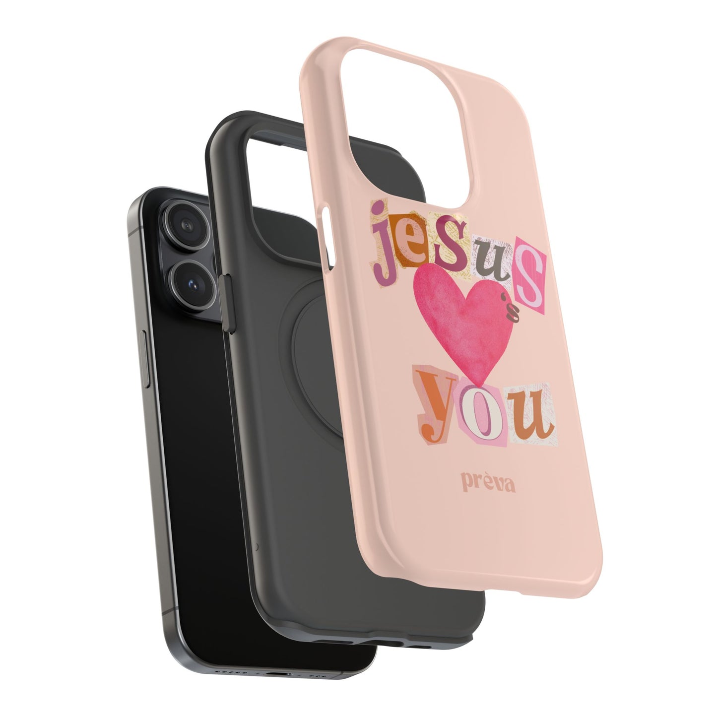 Pink Jesus Loves You Phone Case