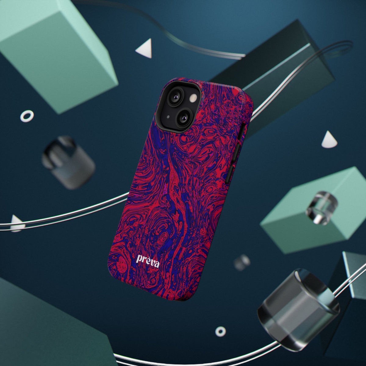 Marbled Red & Purple Impact Phone Case