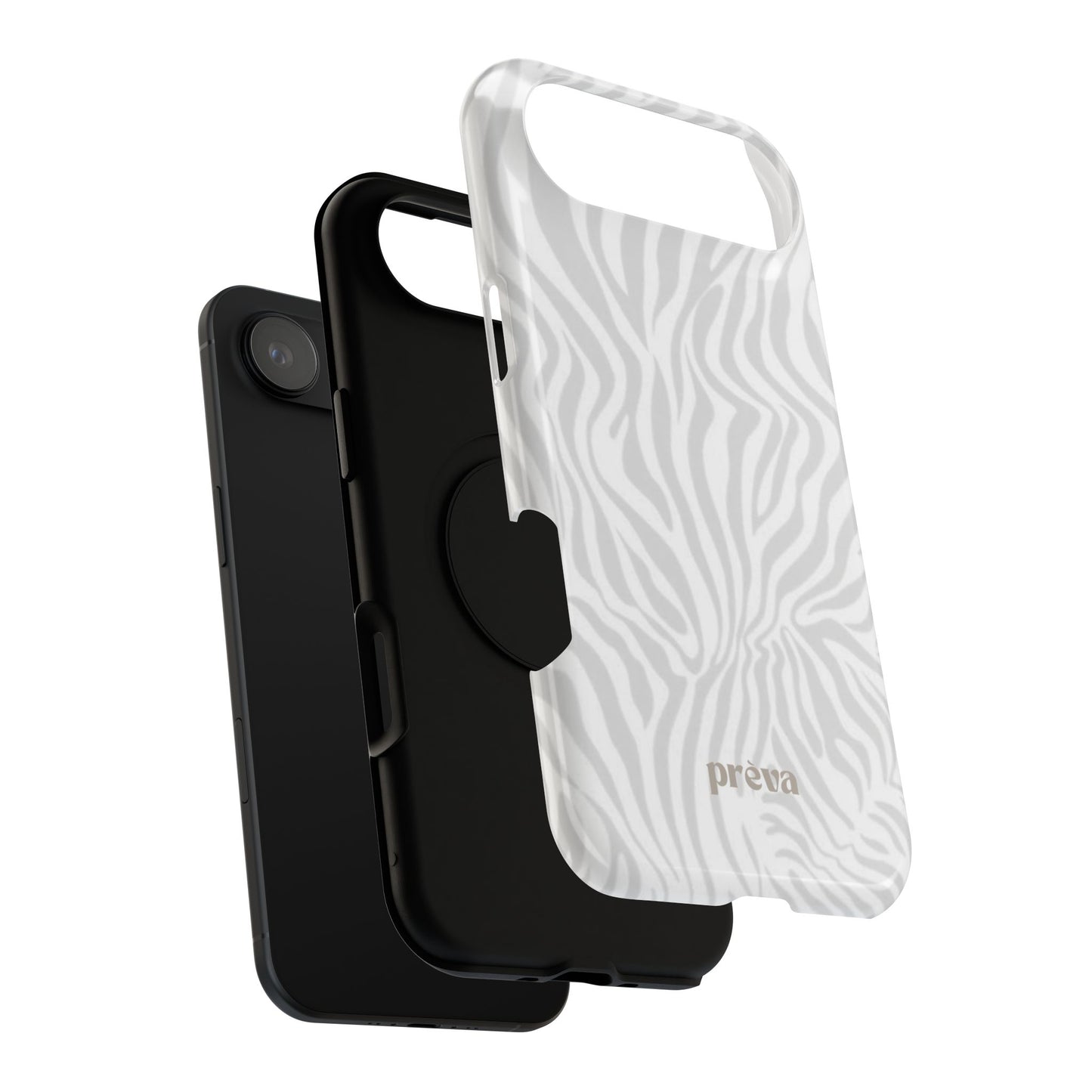 Zebra White Wave Phone Case