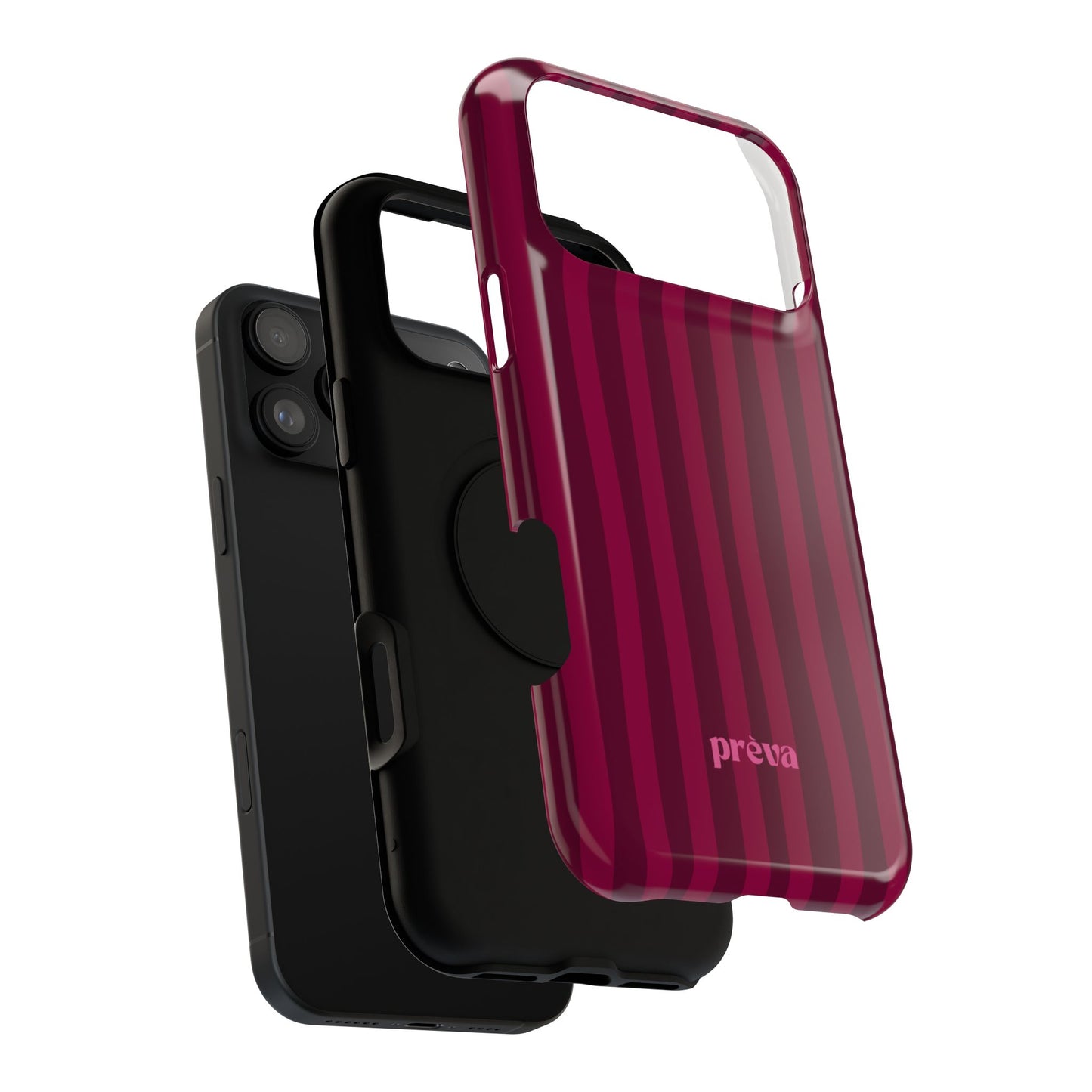 Burgandy Stripes x Ava Dudderar Phone Case