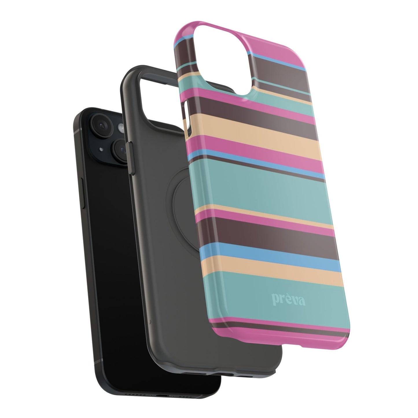 Cocoa Palm Stripes Phone Case