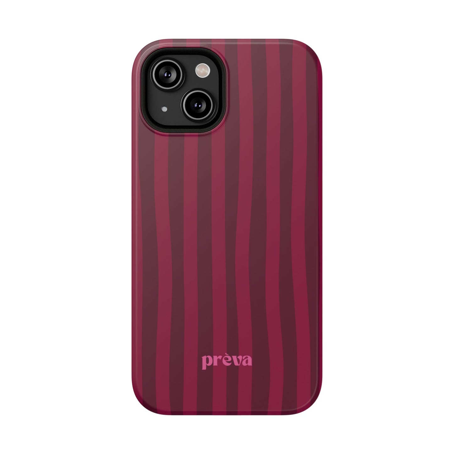 Burgandy Stripes x Ava Dudderar Phone Case