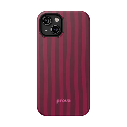 Burgandy Stripes x Ava Dudderar Phone Case