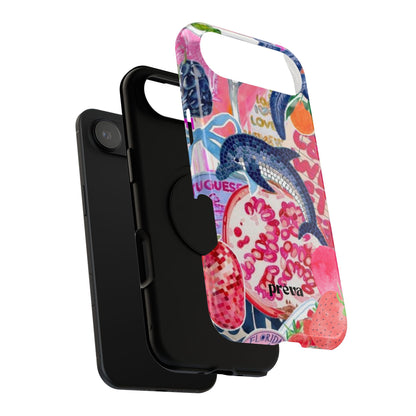 Dolphin Tropics Collage Phone Case