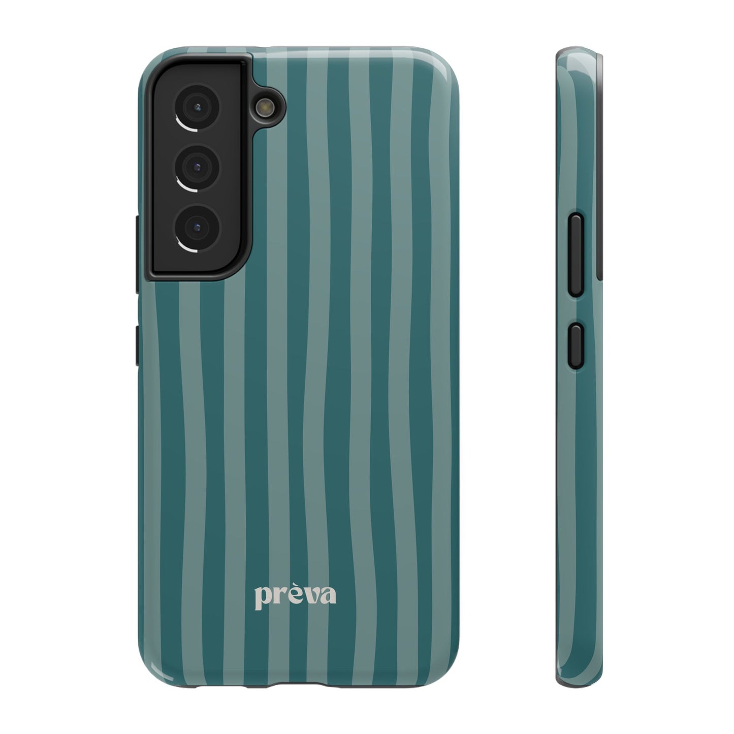 Striped Teal Phone Case