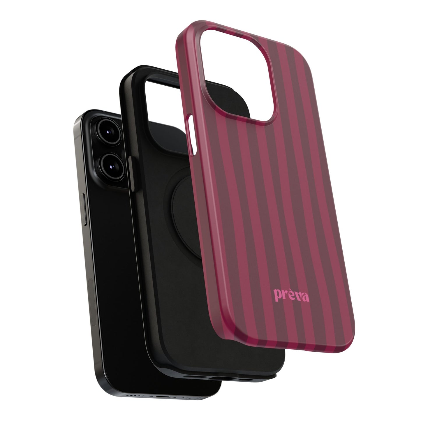Burgandy Stripes x Ava Dudderar Phone Case