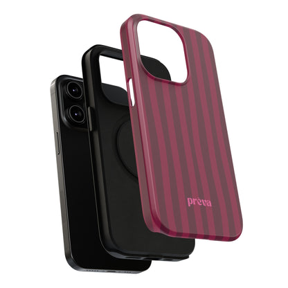 Burgandy Stripes x Ava Dudderar Phone Case
