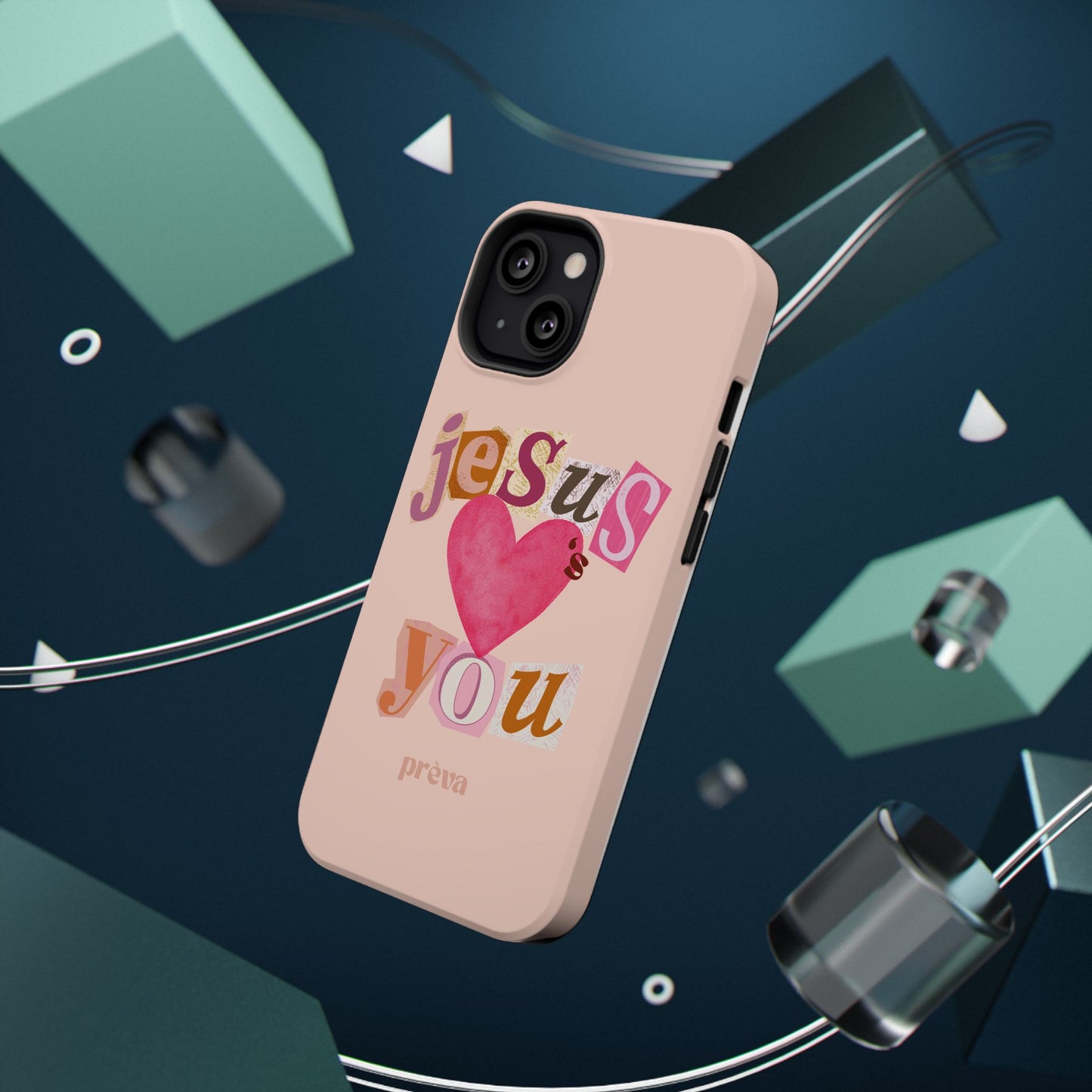 Pink Jesus Loves You Phone Case