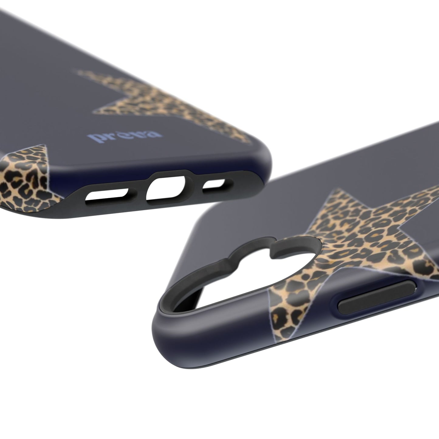 Navy Leopard Star Phone Case