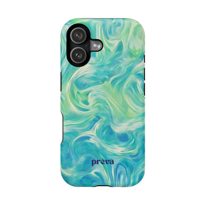 Teal & Green Swirl Phone Case
